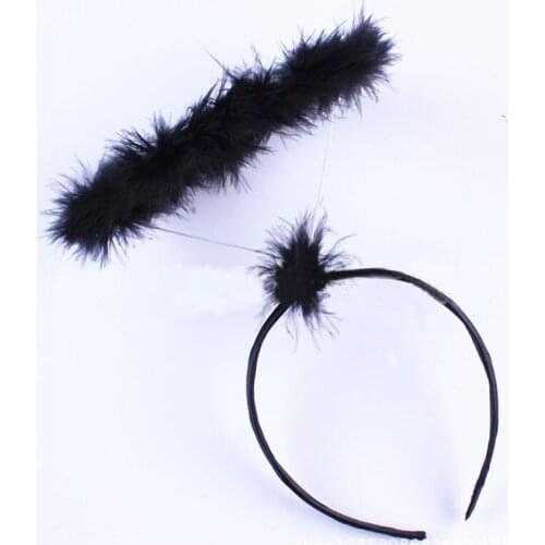 10pcs Woman Girl Feather Angel Fairy Halo Ring Headband Headband Props Rave Party Wedding Birthday Halloween Christmas Xmas