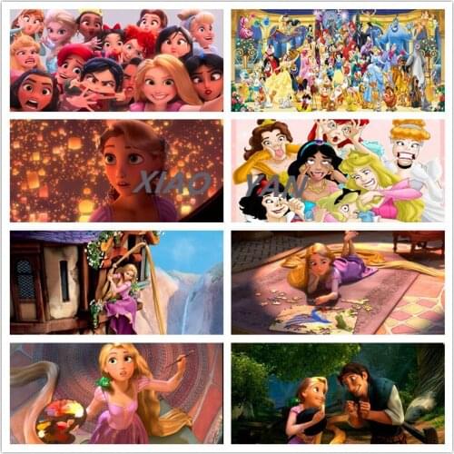 5D DIY Diamond Painting Disney Princess Cartoon Full Drill Cross Stitch Kits Embroidery Mosaic Wall Art Home Decor