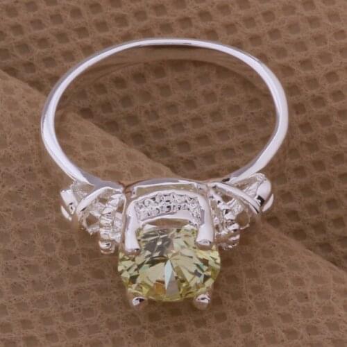 AR084 Hot silver plated Rings for women&men silver 925 jewelry fashion jewelry, elegant yellow stone /afbaiwia agzaiyga