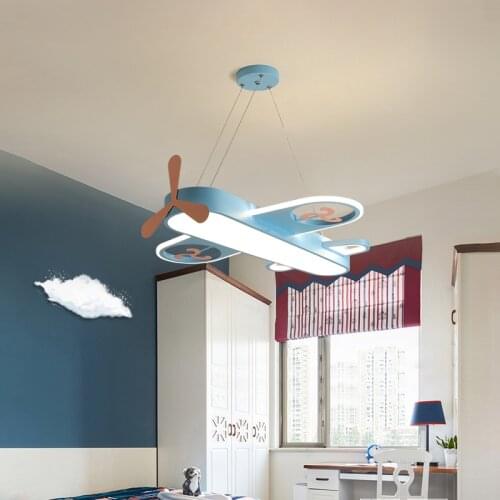 Children LED Chandeliers For Bedroom Study Parlor Decorative Lamp Girls Boys Room Creative Plane Indoor Lighting Luminaire