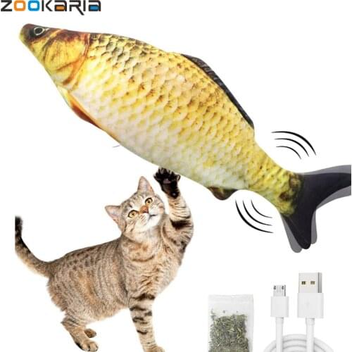 Electronic Pet Cat Toy Electric USB Charging Simulation Fish Toys for Dog Cat Chewing Playing Biting Supplies Dropshiping