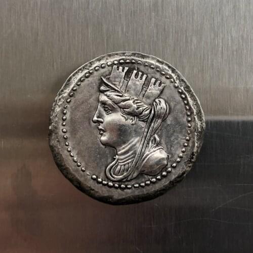 Greek Brass Silver Plated Commemorative Collectible Coin Gift Lucky Challenge Coin