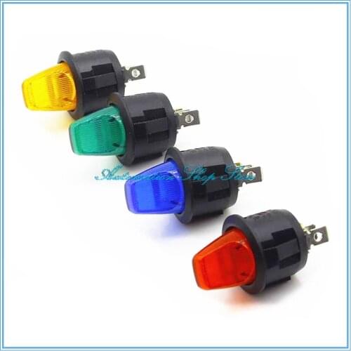 Rocker switch with 12v illuminated lamp 10a/125vac 6a/250vac 3pin