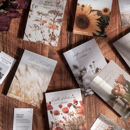 Lychee Life 20Pcs Flowers Poster Vintage Series Stickers Kawaii Stationery Diy Scrapbooking Diary Label Sticker