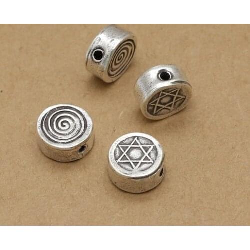 Real 925 silver jewelry beads jewelry Ssterling silver Beads Star Lucky Symbol Beads jewelry findings Bracelet Beads