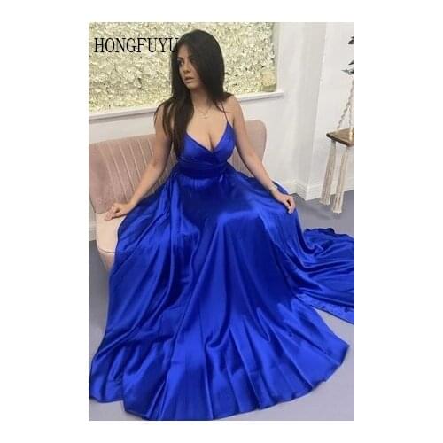 New Arrival 2021Satin Bustier A-Line Prom Dress Elegant Straps Evening Dress Plus Size Split Party Dress