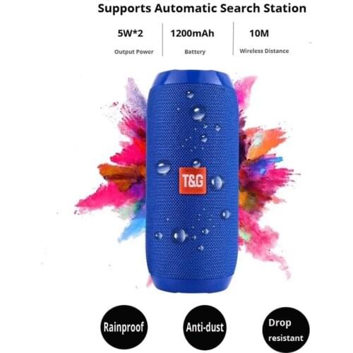 Portable Bluetooth Speaker 20w Wireless Bass Column Waterproof Outdoor USB Speakers Support AUX TF Subwoofer Loudspeaker