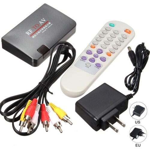 RF to AV Receiver Analog Cable TV Receiver Vedio Converter Station-selector without Location Limitation With Remote Control