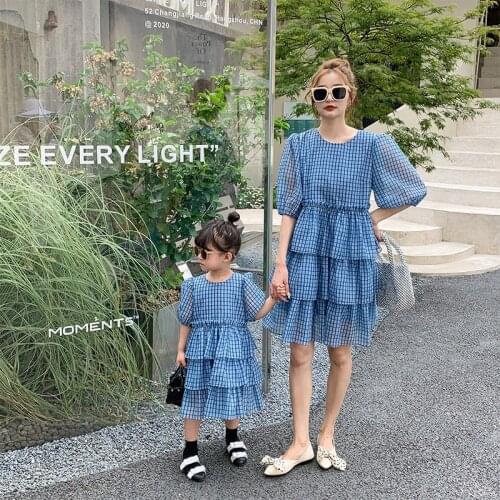 Family Look Women Matching Mother And Daughter Clothes Sleeveless Floral Dress For Mommy And Me Kids Girls Mom Daughter Dresses