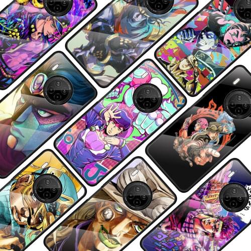 JoJo Bizarre Aventure Glass Phone Case For Huawei Y7 79 Y9a Y6 2019 Y6P Y8s Y8P For Honor 8X 20 Pro 9X Lite 9S 30 10 Cover