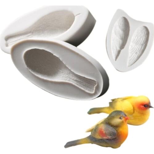 Stereoscopic Forest Bird Mold Fondant Cakes Decor Tools Silicone Mold Sugarcrafts Chocolate Baking Tools For Cakes Gumpaste Form