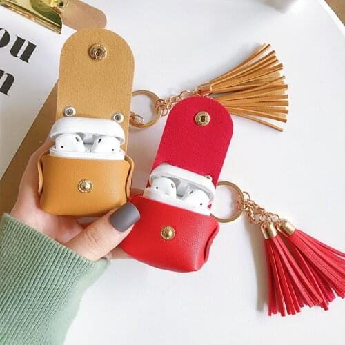 Bags Tassels Wireless Earphone Case For airpods Headphone Storage Case iPhone USB Cable Earphone Earbud Accessories Storage Bag