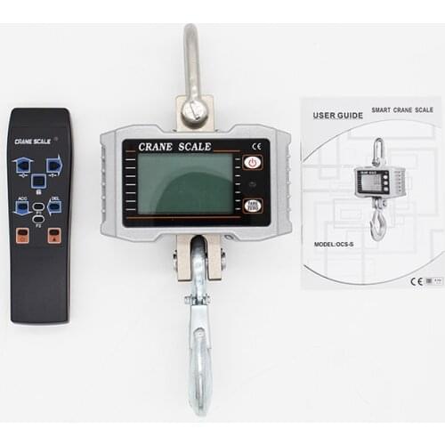 Aluminum Digital display Crane Scale heavy Duty Hanging Scale LCD with remoto control 1000KG 2000LBS