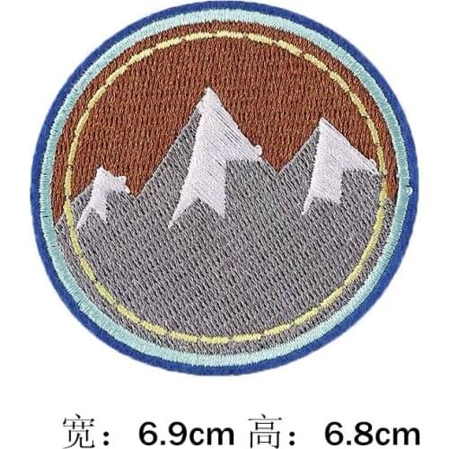 Custom Embroidery badge Mountain Made Park Hiking Travel Souvenir military morale iron patches for clothing customized logo