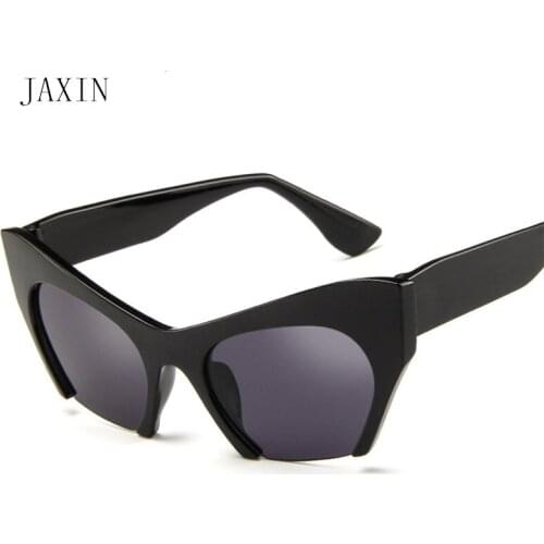 JAXIN Personality Half Sunglasses Women Trends New Lady Sun Glasses Brand Design Fashion Colorful Glasses UV400gafas de sol muje