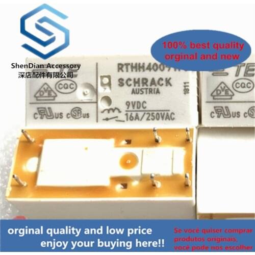 1pcs only orginal new RTHH4009WG Hongfa 16A normally open RTHH4009WG six-foot relay 9VDC