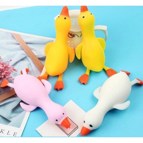 1PC Fun TPR Cute Cartoon Duck Stress Relief Squeeze Ball Reliever Squish Toy Animal Antistress for Children Adult Gifts