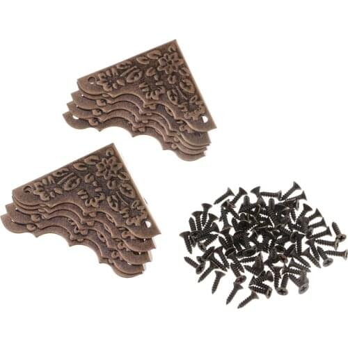 10pcs Art Style Flower Corner Iron Gifts Box Corner Protector Corner Guard Album