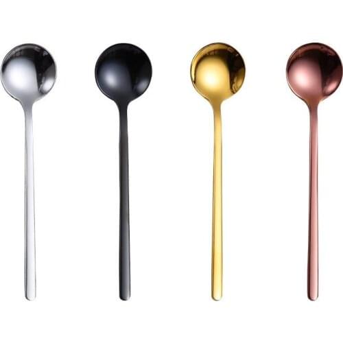 100pcs Mini Coffee Spoon Stainless Steel Tea Spoon Gold Stirring Teaspoon Bar Restaurant Kitchen supplies Christmas Party SN