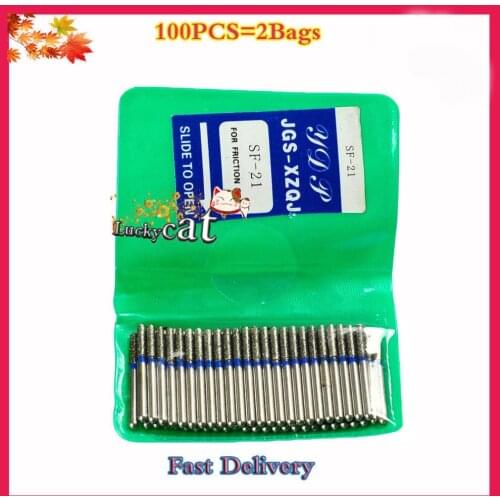 100pcs Dental Diamond SF-21 FG High Speed Burs for Polishing Smoothing