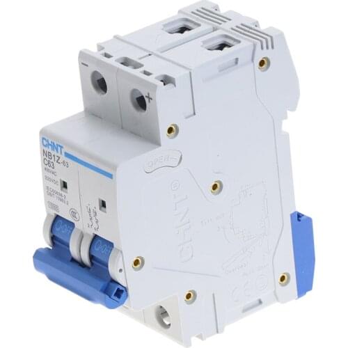 2Pole 25Amp DC220V 400V 6KA CHNT NB1Z-63 DC MCB Circuit breaker