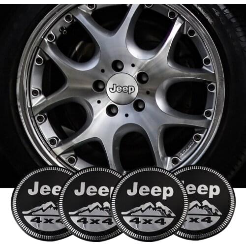 4Pcs 56mm Car Emblem Auto Wheel Center Hub Caps Decal Accessories For Jeep Renegade Compass Cherokee Wrangler Patriot Rubicon