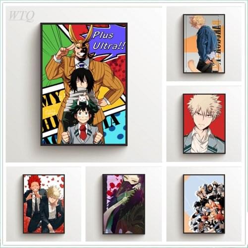 Boku No Hero Academia Katsuki Izuku Eijiro Kai Anime Posters Canvas Painting Wall Art Home Decor Photos for Childrens Room Deco