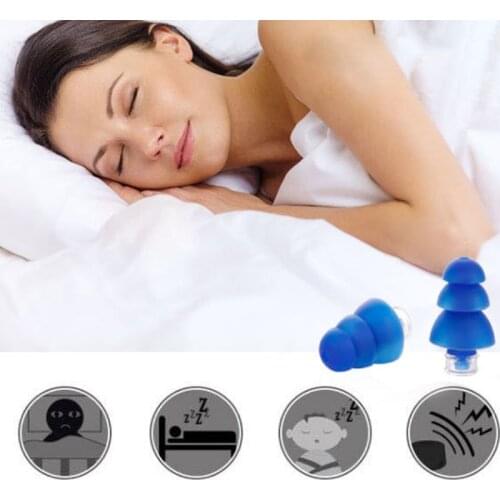 1Set Noise Prevention Earplugs Sleep Mute Ear Plugs with Silicone Cover Case