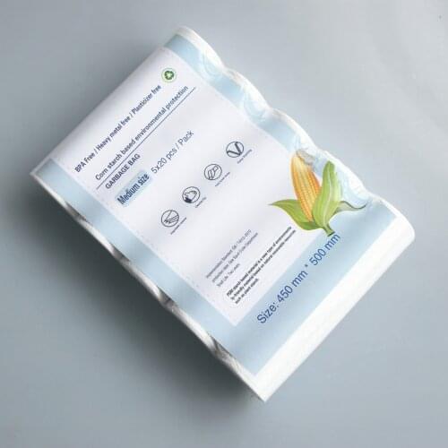 Degradable garbage bag corn starch environmental protection garbage bag 100 pcs