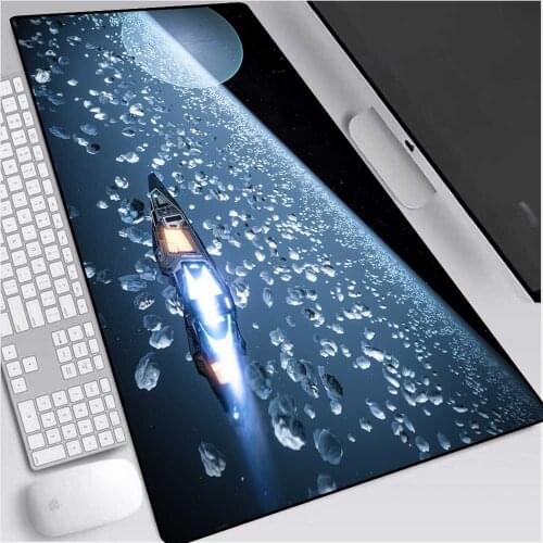 Mairuige Large Mouse Pad Sci-Fi Game Style Spaceship Huge Star Gate Pattern Mousepad Table Mat Science Fiction Fan PC Mousepad