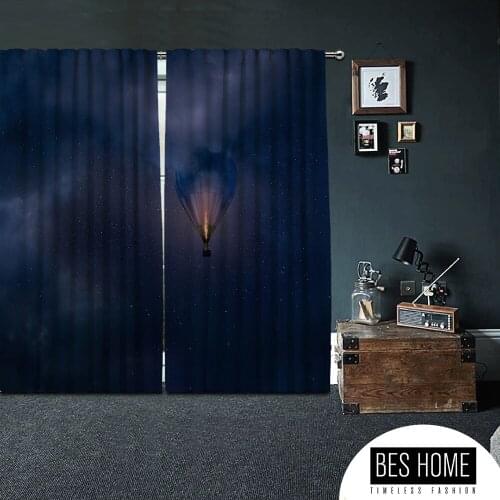 Bon mot,Ballon and Travel 2 ,Window Curtain 2 panels,Blackout,Room darkering, custom size,Made to order