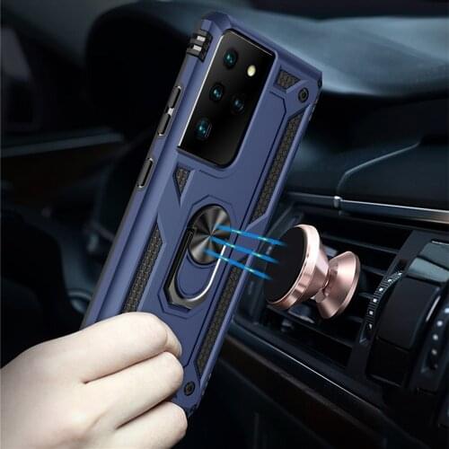 For Samsung Galaxy S21 Ultra S20 FE S30 Plus S21+ Case Silicone Armor Shockproof Luxury Cover For Samsung Note 20 Ultra S21 Plus