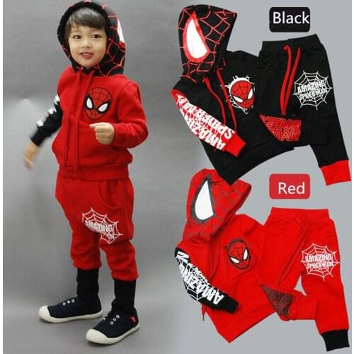 Spiderman Baby Boys Clothing Sets Sport Suits For Girls Boys Clothes Spring Spider Man Cosplay Kids Costumes Children Tracksuits