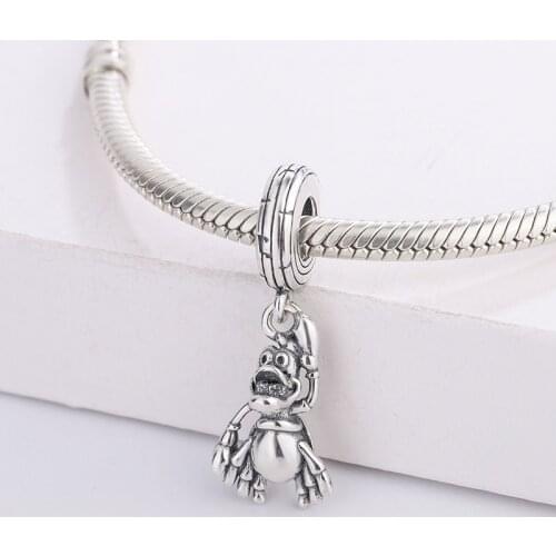 For Pandora 925 Sterling Silver Small Animal Pendant Charm Bracelet DIY Jewelry Making Christmas Present