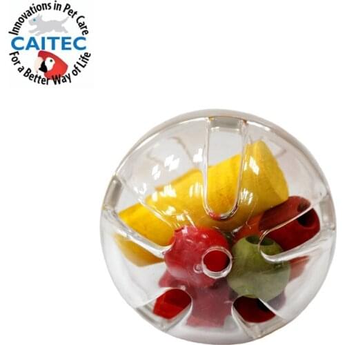 CAITEC Dog and Parrot Toys Foraging Ball Hard Ball Durable Foraging and Chewing Pet Toys for Dog Bird and Parrot Bite Resistant