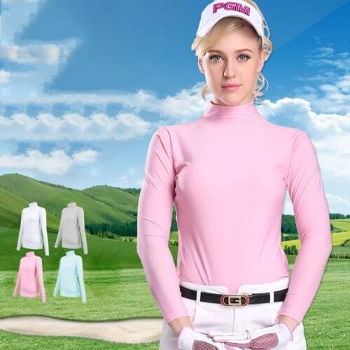 PGM Women Summer Shirt Underwear Golf Shirt Sunscreen UV Ice T-shirts Long Sleeve Clothes Golf Apparel Outdoor Sport