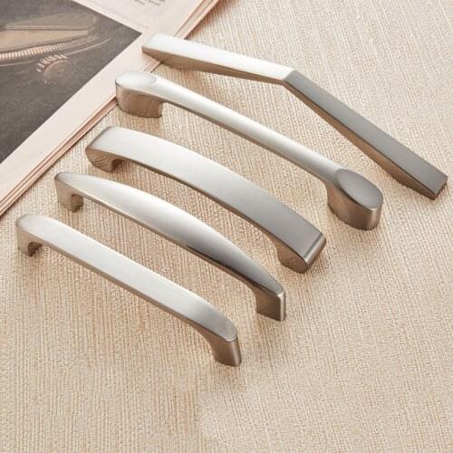Metal Furniture Drawer Cabinet Handle Zinc Kitchen Cupboard Wardrobe Dresser Closet Door Pull Hardware Simple Modern Knob Handle