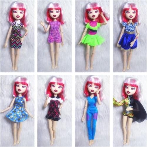 Fashion Action Figure original Bratz Doll clothes dress up Doll street Beautiful girl Best Gift Monster high school doll clothes