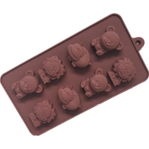 Fashion Hot Hippo Lion Bear Shape Silicone Mold, Jelly, Chocolate, Soap ,Cake Decorating DIY Kitchenware ,Bakeware SN3021