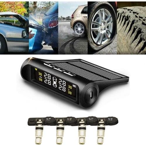 Monitor wireless solar ABS professional car safety alarm motorcycle tire pressure control system датчики давления шин manometro