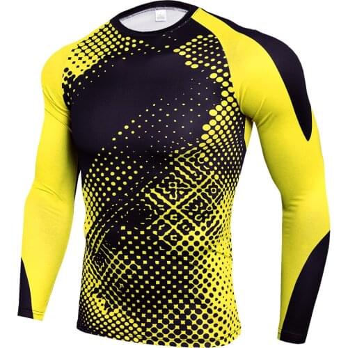 Mens Dry Fit Athletic Compression Long Sleeve Baselayer Workout T-Shirts