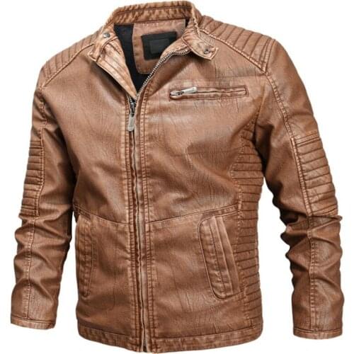 New Leather Jacket Men Suede Motorcycle Coat Handsome Boutique Mens Leather Jackets Slim Fit Biker Jacket Male,M-5XL