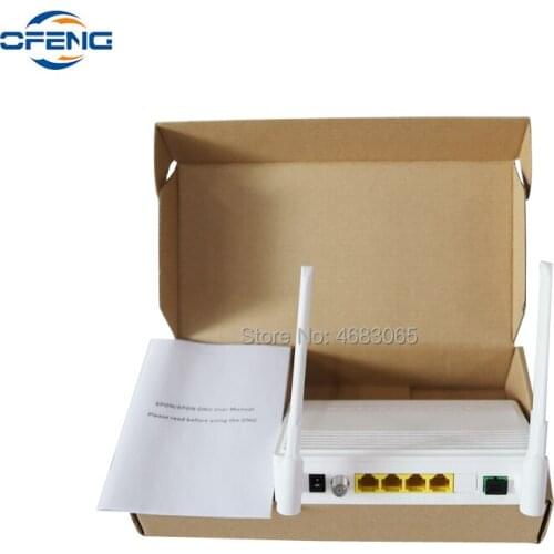 100%New HUR3021ER EPON 1GE + 1FE + CATV + WIFI port ONU ONT FTTH mode Latest Version Termina English Version