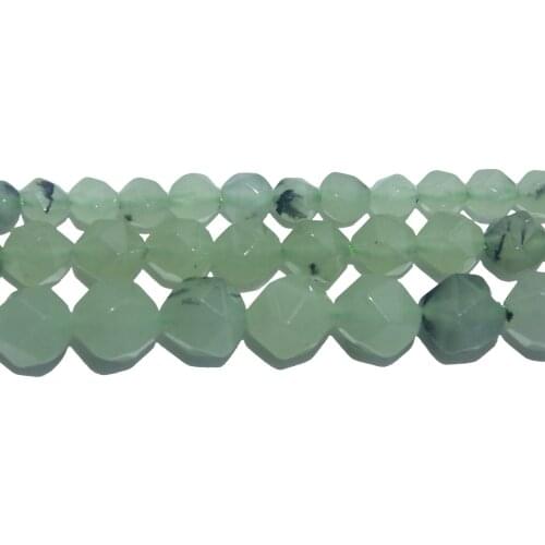 Wholesale Natural Stone Beads Faceted Prehnit Beads Stone Round Beads For Making Jewelry 6/8/10 MM Beads Diy Bracelet Necklace