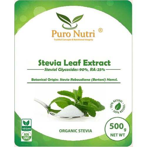 Organic Stevia Sweetener Stevia Leaf Extract Powder Sugar Substitute Steviol Glycosides 90% RA25