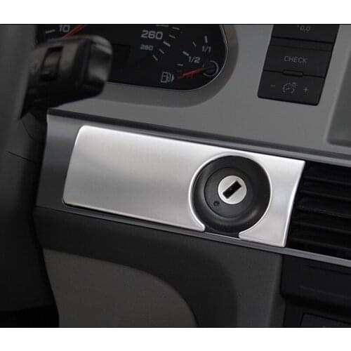 Dashboard Keyhole Frame Cover Trim Air Vents Panel Decorative Strips For Audi A6 C5 C6 2005-2011 LHD Stainless Steel Decals