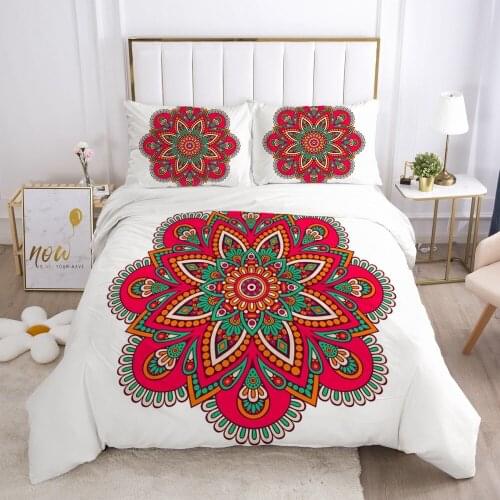 Duvet Cover Set Bedding Sets Flower Quilt Covers Pillowcases Comforther Cases 3D Bohemian Full Twin Single Double Size Bed Linen