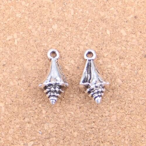 12pcs Charms conch shell 21x11x6mm Antique Pendants,Vintage Tibetan Silver Jewelry,DIY for bracelet necklace