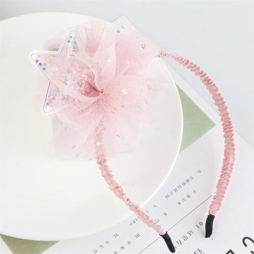 Lovely Cartoon lace bear Baby Headband kids Girl Headbands Elastic Kids Hair Bands Non-slip princess headband