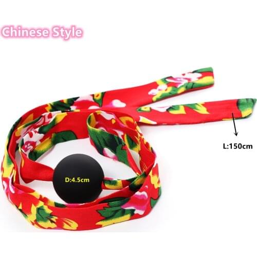 Chinese Style Sexy Bondage Rope with Open Mouth Silicone Plug Gag Ball Sex Toys for Women Bdsm Stuffed Fetish Slave Kidnapping